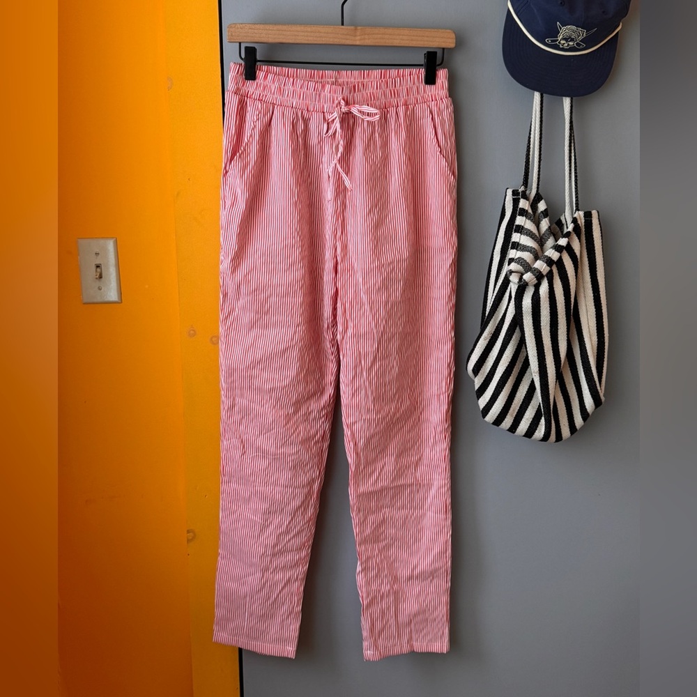 🎅 3/$15 SALE COVERGIRL Red and White Striped Pajama Pants S